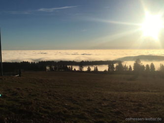 Nebelmeer Ort: Hoherodskopf / Foto: Rebecca Bloß / Datum: 28.12.2018