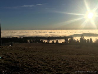 Nebelmeer Ort: Hoherodskopf / Foto: Rebecca Bloß / Datum: 28.12.2018